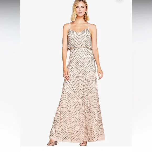 adrianna papell beaded blouson long dress Megan main image 1